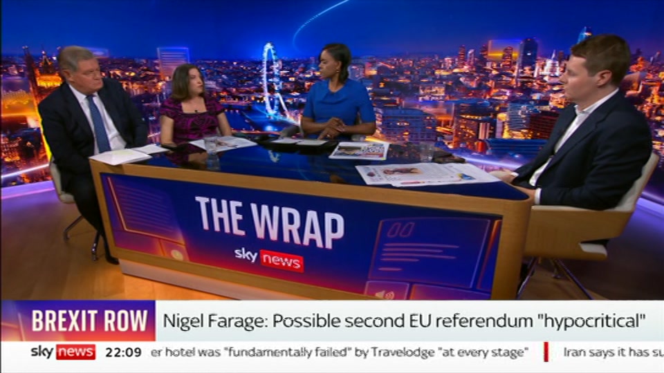 Broadcast still at 9m. Sky News, The Wrap With Anna Botting, 1 October 2026.
