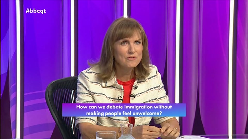 Broadcast still at 29m. BBC One, Question Time, 1 October 2026.