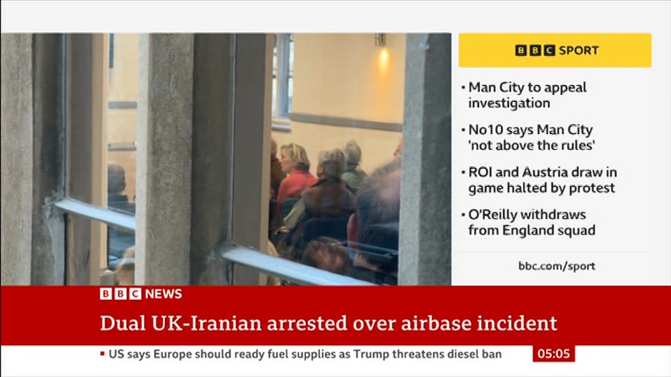 Broadcast still at 5m 30s. BBC News, 2 October 2026.