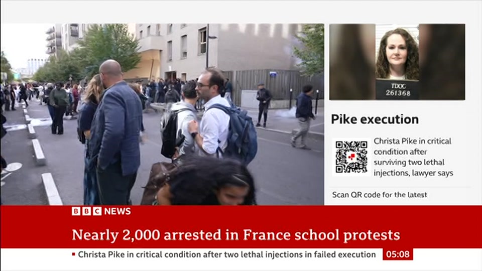 Broadcast still at 8m 30s. BBC News, 2 October 2026.