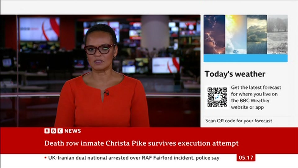 Still from BBC News at 17:30