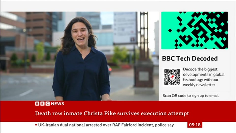 Still from BBC News at 18:30