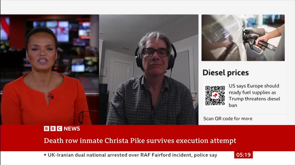Still from BBC News at 19:30