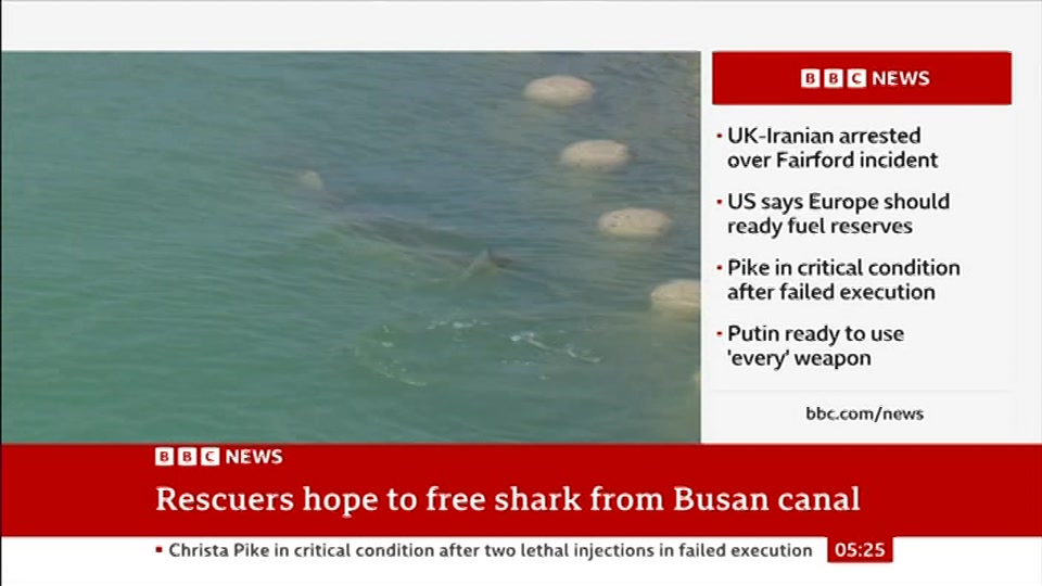 Broadcast still at 25m 30s. BBC News, 2 October 2026.