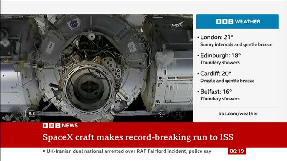 Still from BBC News at 19:30