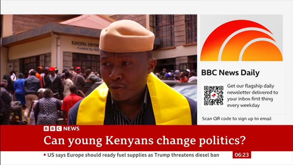 Still from BBC News at 23:00