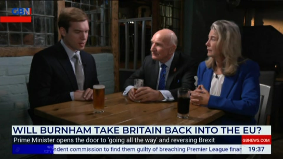 Broadcast still at 37m. GB News, Lee Anderson's Real World, 2 October 2026.