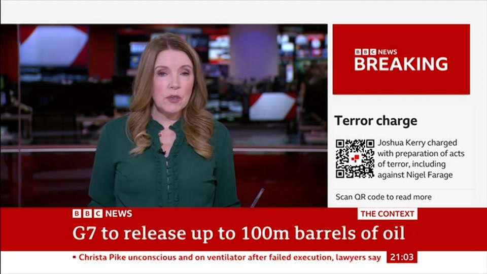 Still from BBC News at 3:00