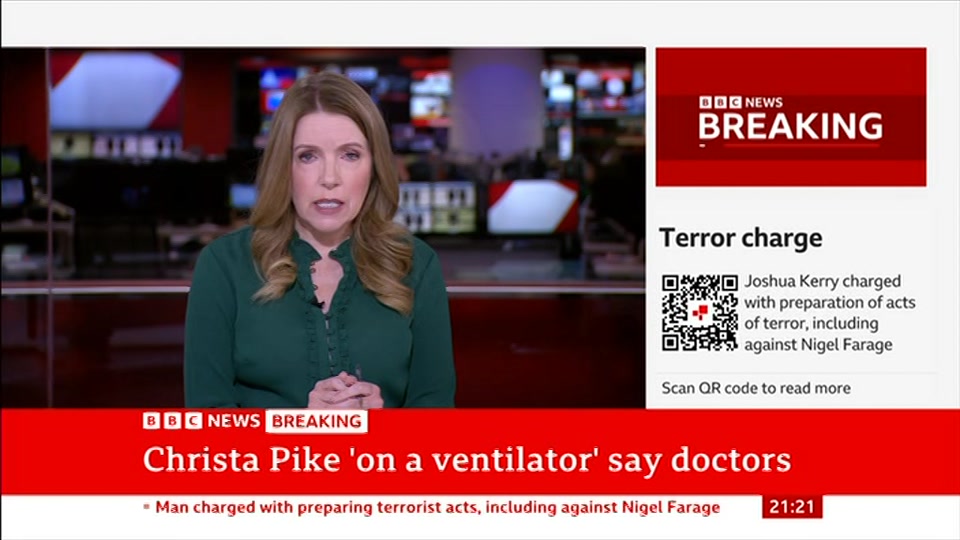 Still from BBC News at 21:00