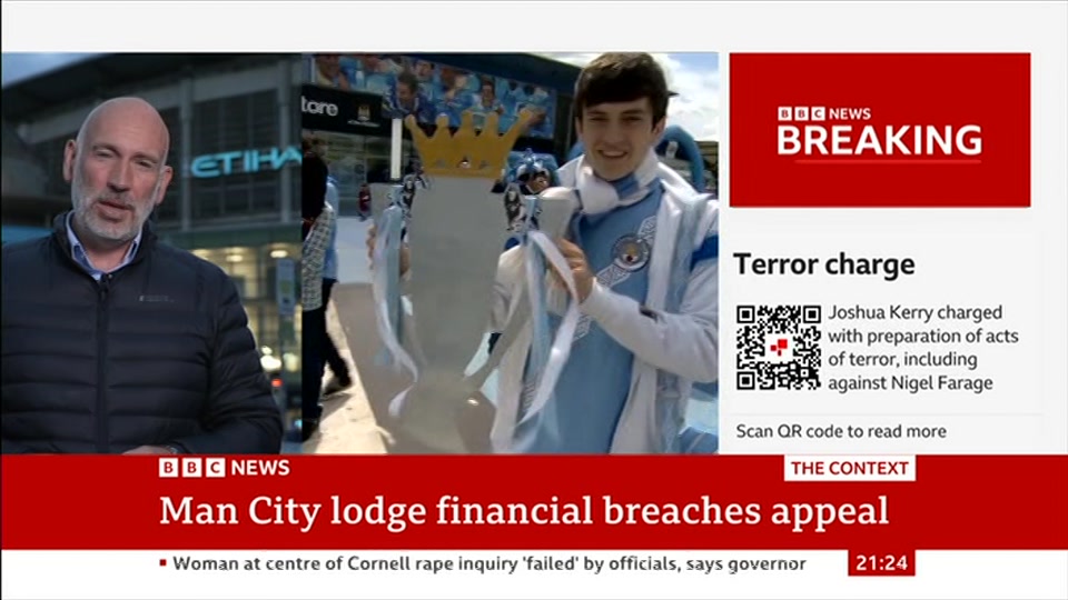 Broadcast still at 24m 30s. BBC News, The Context, 2 October 2026.