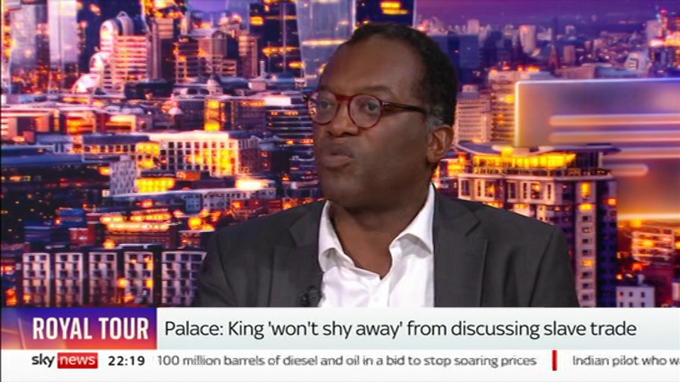 Still from Sky News at 19:30