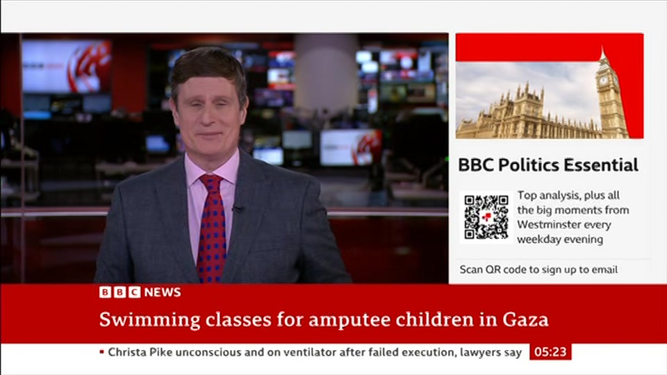 Still from BBC News at 23:00
