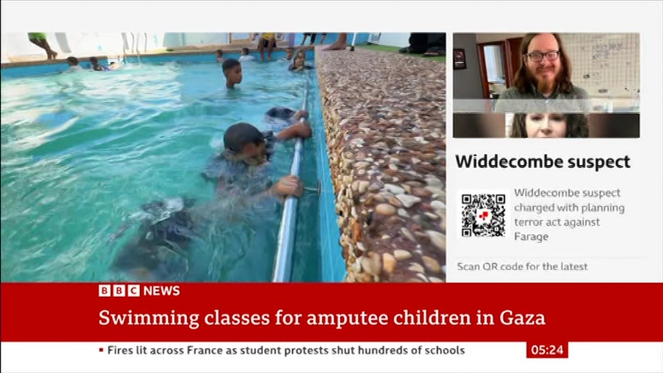 Broadcast still at 24m 30s. BBC News, 3 October 2026.