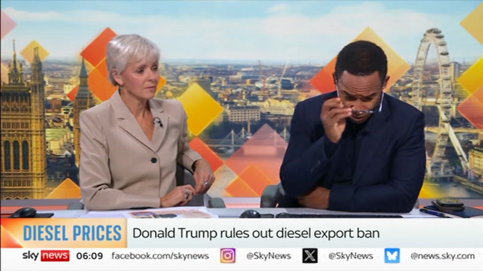 Still from Sky News at 9:00