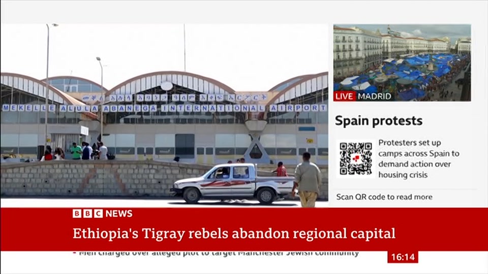 Broadcast still at 14m 30s. BBC News, 3 October 2026.