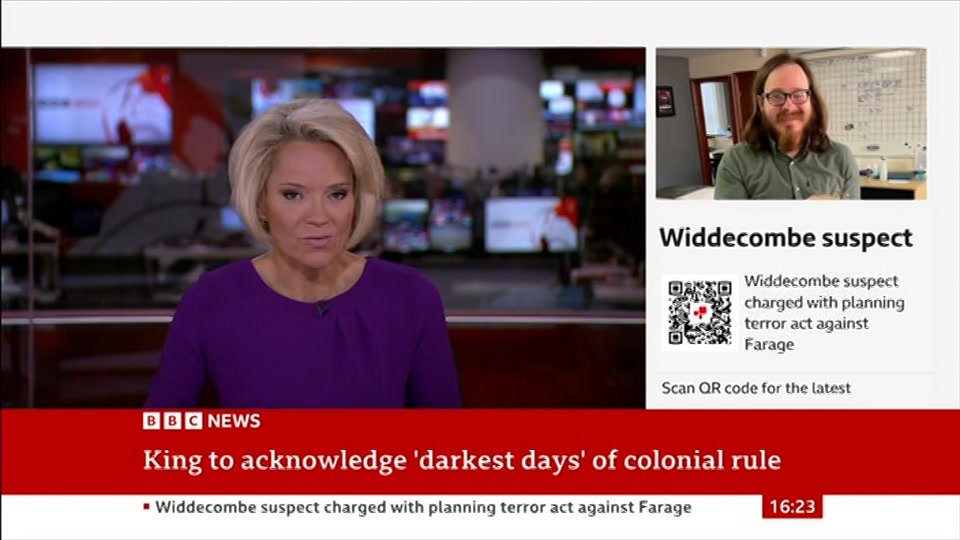 Still from BBC News at 23:30