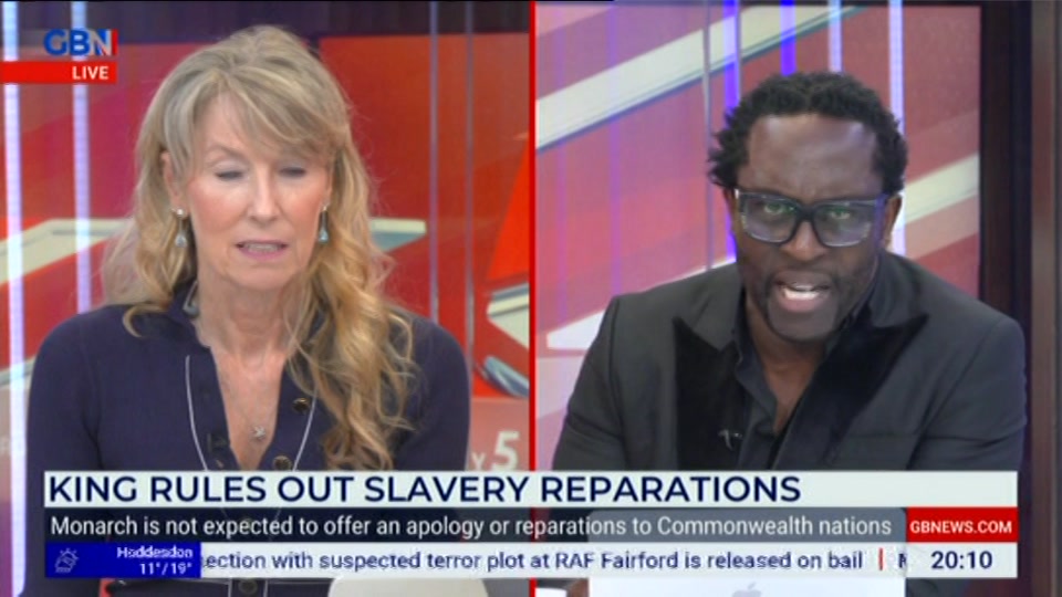 Broadcast still at 10m. GB News, New: The Saturday Five Extra, 3 October 2026.