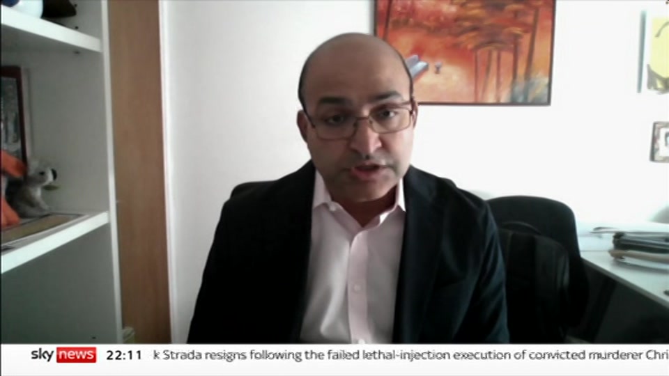 Still from Sky News at 11:00