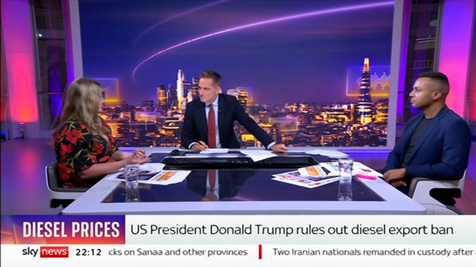 Broadcast still at 12m. Sky News, The Wrap With Gillian Joseph, 3 October 2026.