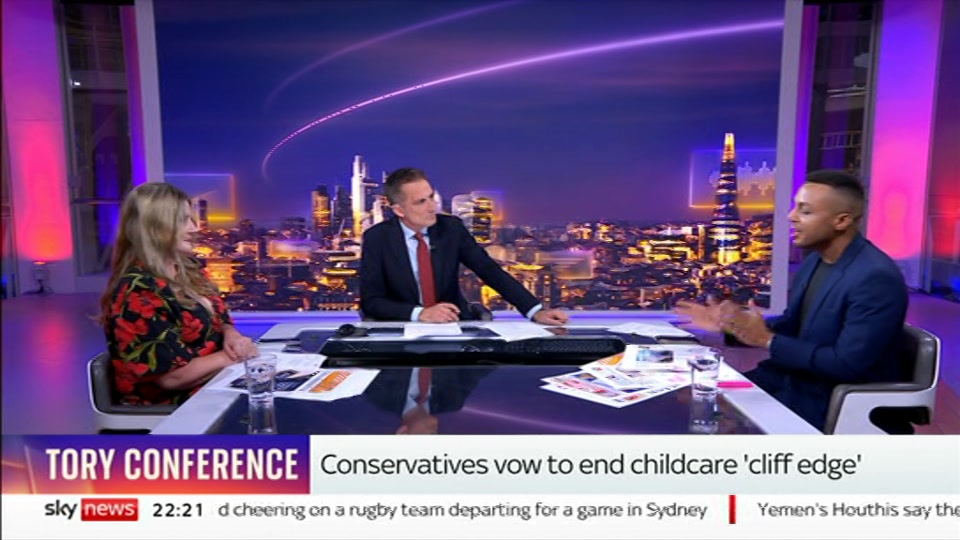 Broadcast still at 21m 30s. Sky News, The Wrap With Gillian Joseph, 3 October 2026.