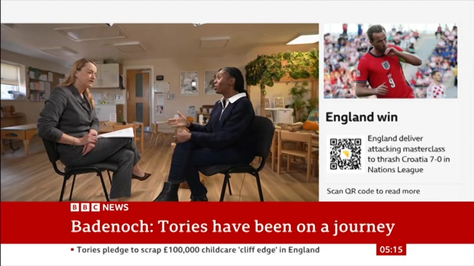 Broadcast still at 15m. BBC News, 4 October 2026.