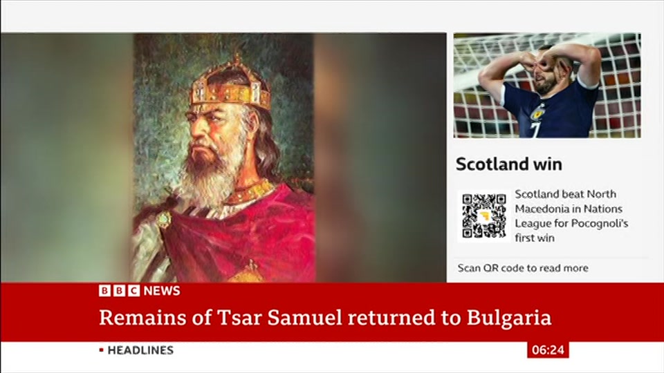 Broadcast still at 24m 30s. BBC News, 4 October 2026.