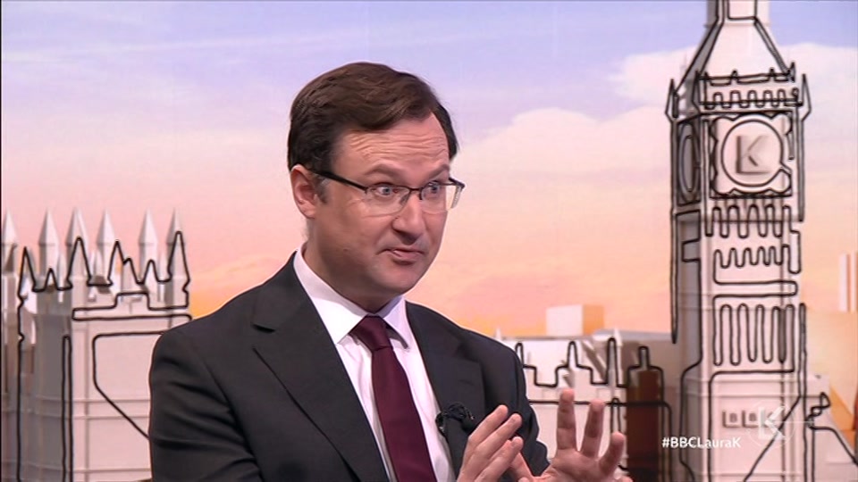 Broadcast still at 35m. BBC One, Sunday with Laura Kuenssberg, 4 October 2026.
