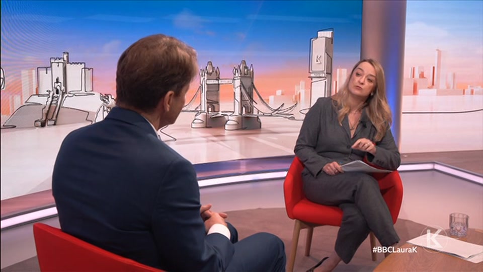 Broadcast still at 52m 30s. BBC One, Sunday with Laura Kuenssberg, 4 October 2026.