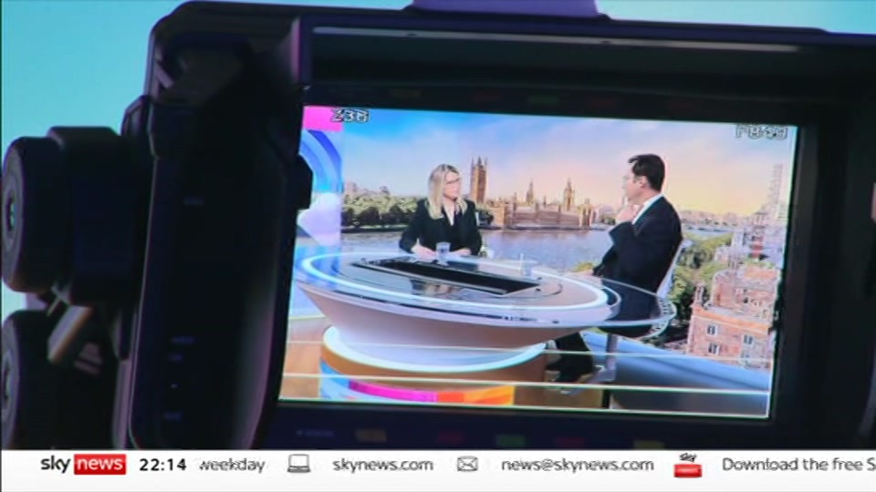 Still from Sky News at 14:00
