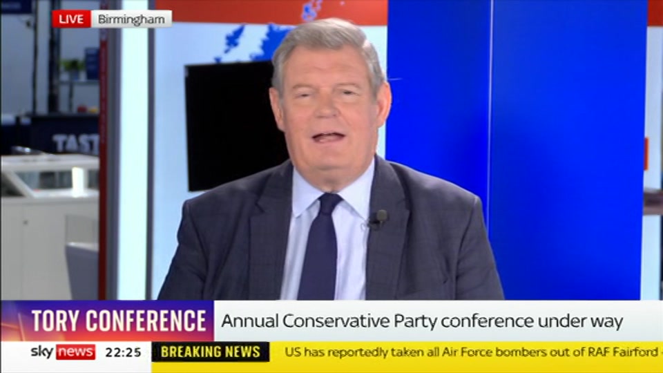 Broadcast still at 25m. Sky News, The Wrap With Gillian Joseph, 4 October 2026.