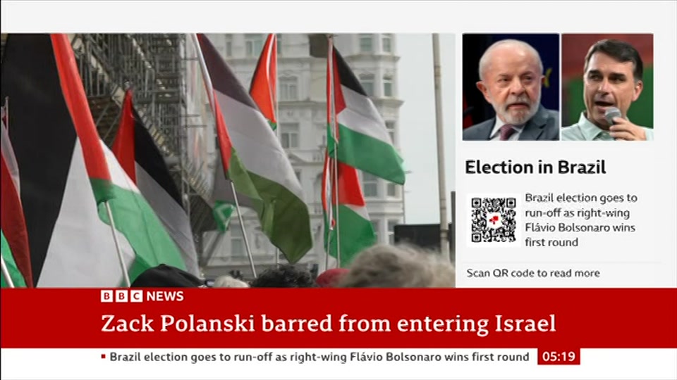 Still from BBC News at 19:30