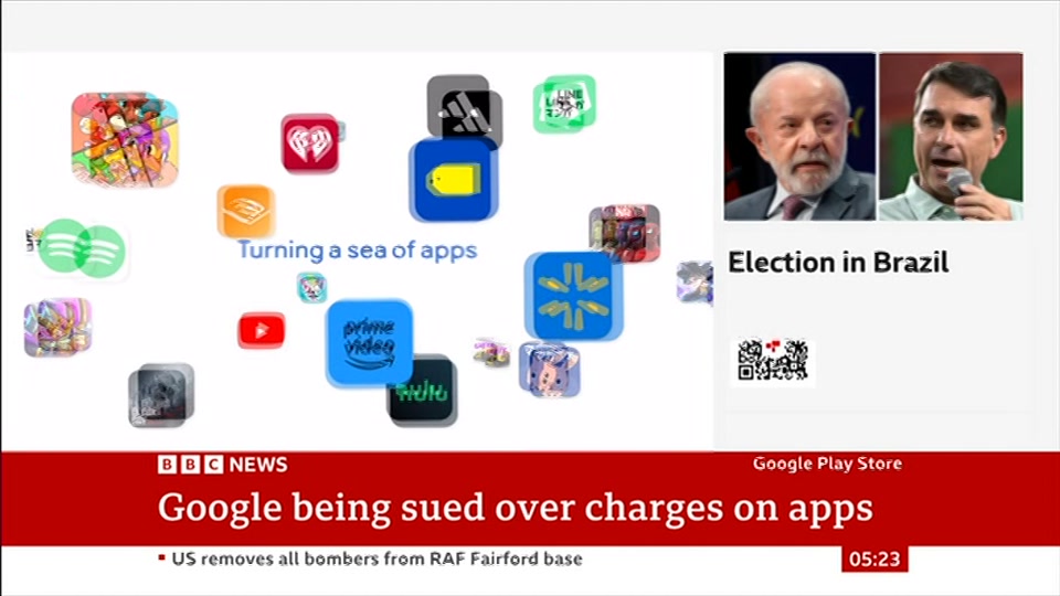 Still from BBC News at 23:00