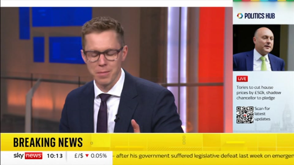 Still from Sky News at 13:30