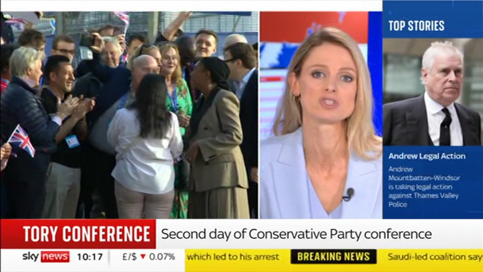 Broadcast still at 17m 30s. Sky News, Sky News Today with Gareth Barlow, 5 October 2026.