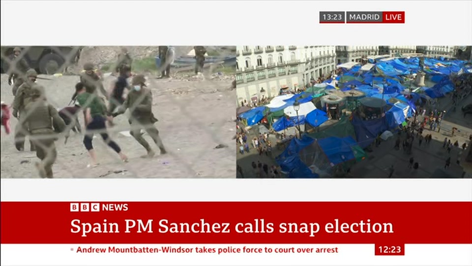 Broadcast still at 23m 30s. BBC News, BBC News Now, 5 October 2026.