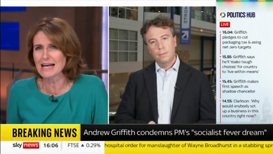 Broadcast still at 6m. Sky News, Sky News Today with Jayne Secker, 5 October 2026.