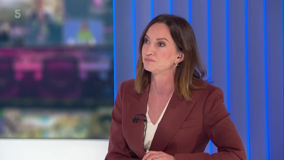 Broadcast still at 9m. Channel 5, 5 News with Dan Walker, 5 October 2026.
