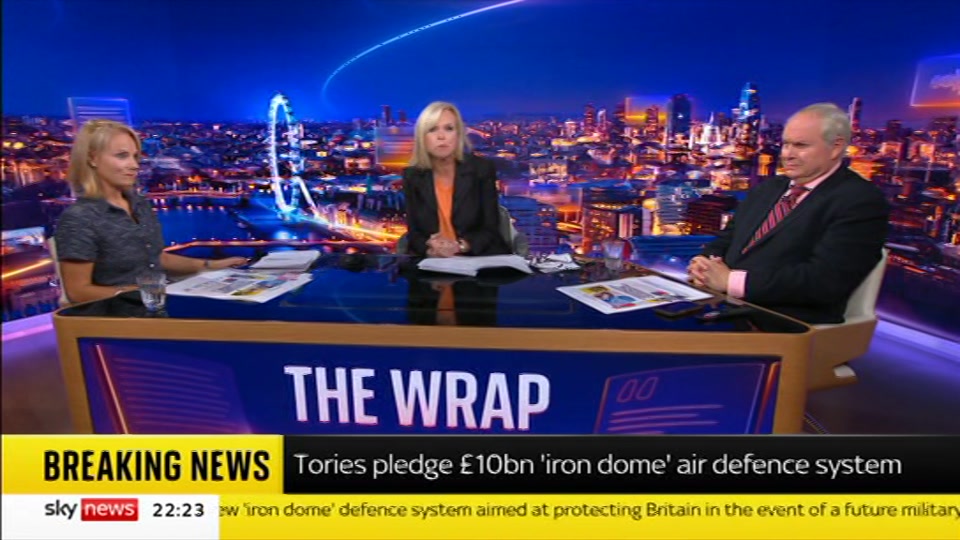 Still from Sky News at 23:00