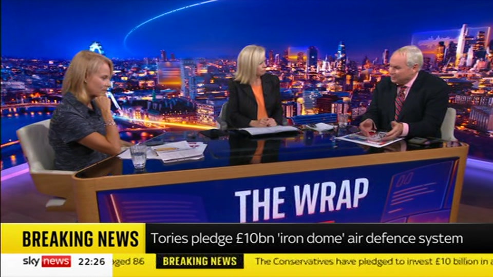 Broadcast still at 26m. Sky News, The Wrap With Anna Botting, 5 October 2026.