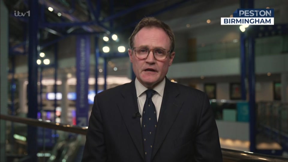 Broadcast still at 28m 30s. ITV, New: Peston, 5 October 2026.