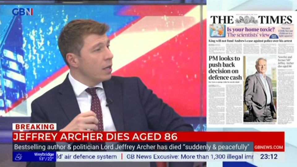 Still from GB News at 12:30