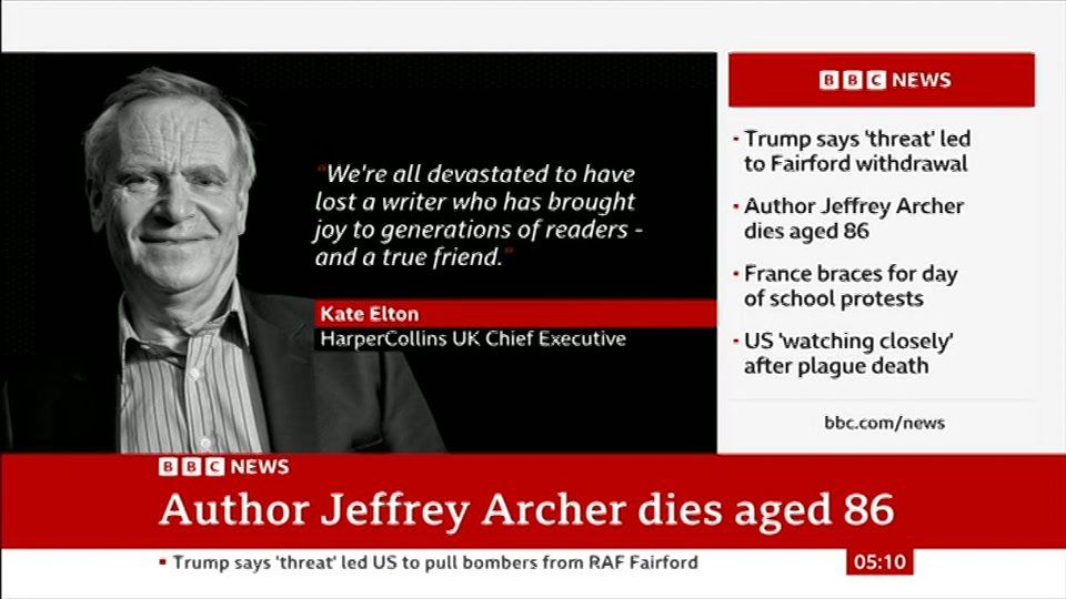 Still from BBC News at 10:00