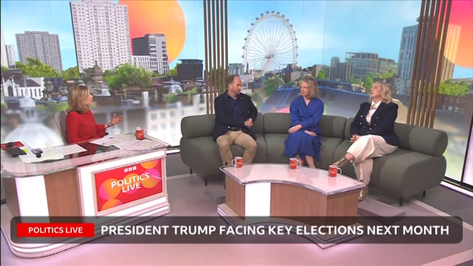 Broadcast still at 37m. BBC Two, Politics Live, 6 October 2026.