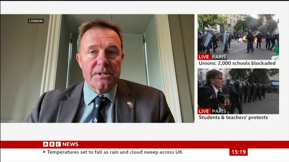 Broadcast still at 19m. BBC News, Verified Live, 6 October 2026.