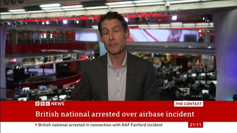 Broadcast still at 11m 30s. BBC News, The Context, 6 October 2026.