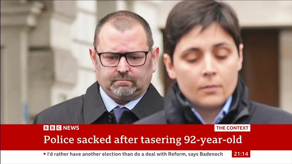 Broadcast still at 14m 30s. BBC News, The Context, 6 October 2026.