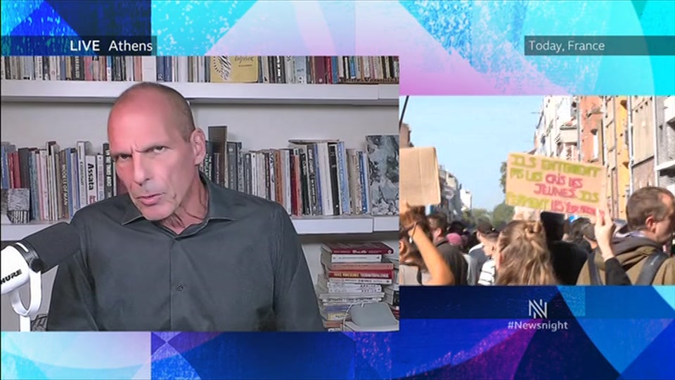 Broadcast still at 8m 30s. BBC Two, Newsnight, followed by Weather, 6 October 2026.