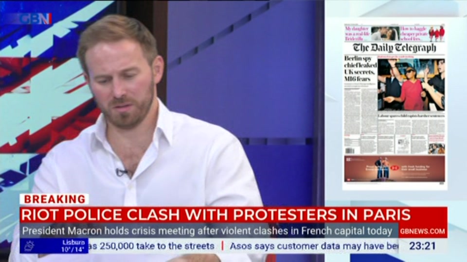 Still from GB News at 21:00