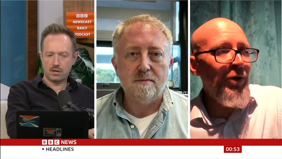 Broadcast still at 23m. BBC News, Newscast, 6 October 2026.