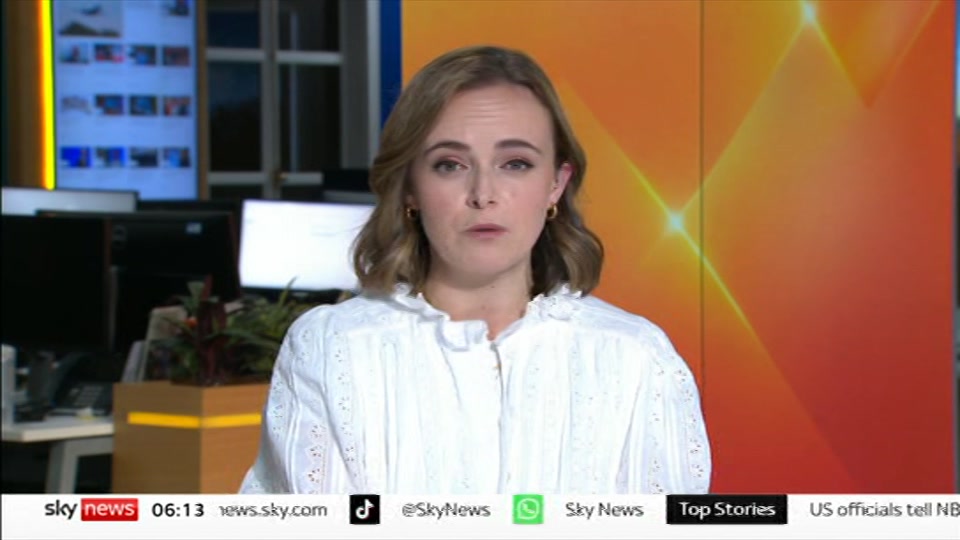 Broadcast still at 13m 30s. Sky News, Mornings, 6 October 2026.
